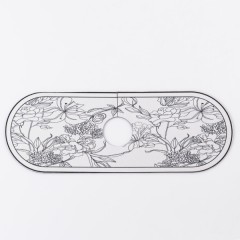 Килимок під змішувач Flower вологовбираючий 37,5*13 см, білий