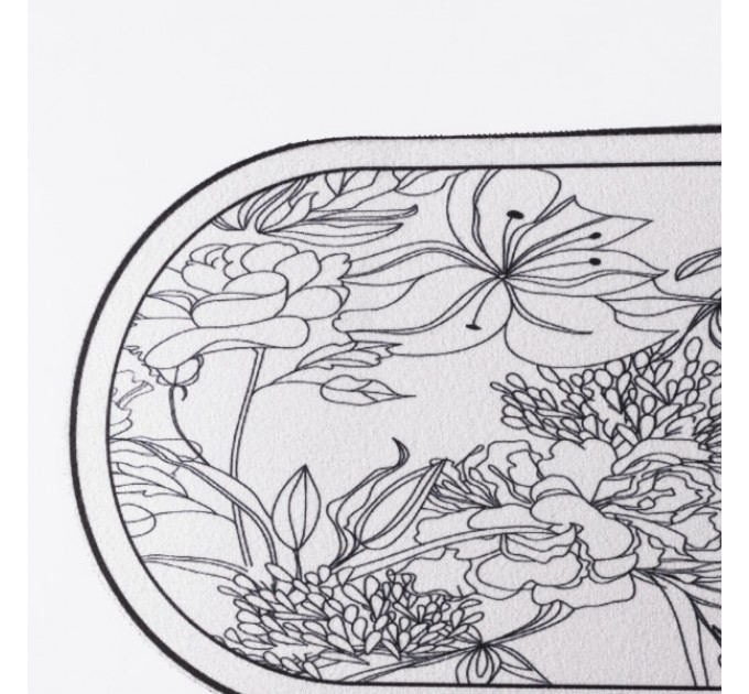 Коврик под смеситель Flower влагопоглощающий 37,5*13 см, белый