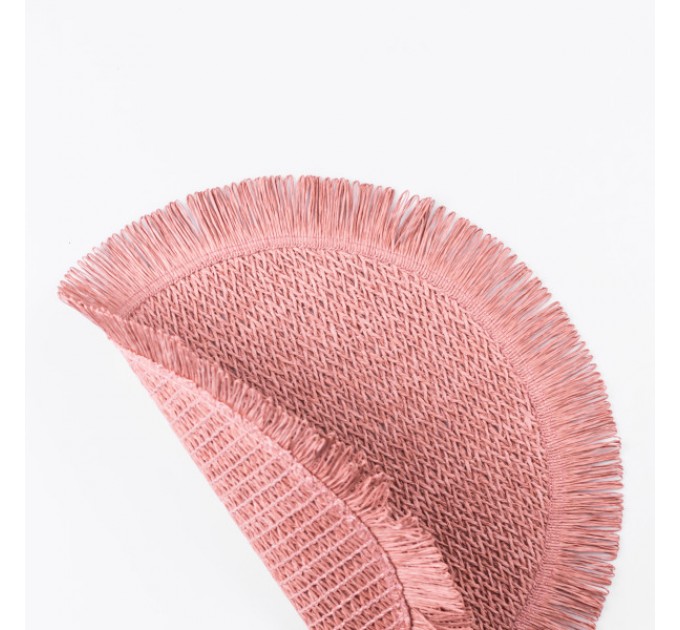 Коврик для сервировки стола Fringe 38 см, пыльная роза