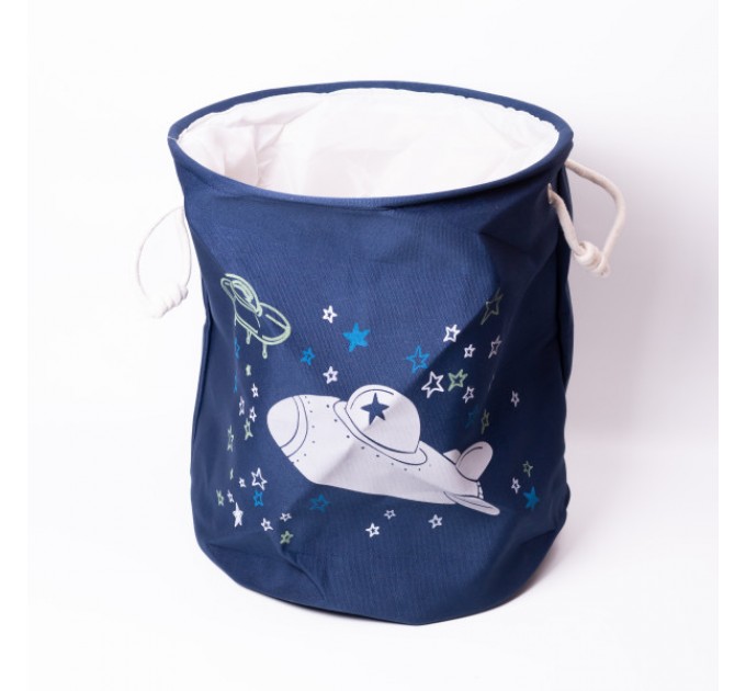 Кошик для дитячих іграшок текстильний 47 см, синій