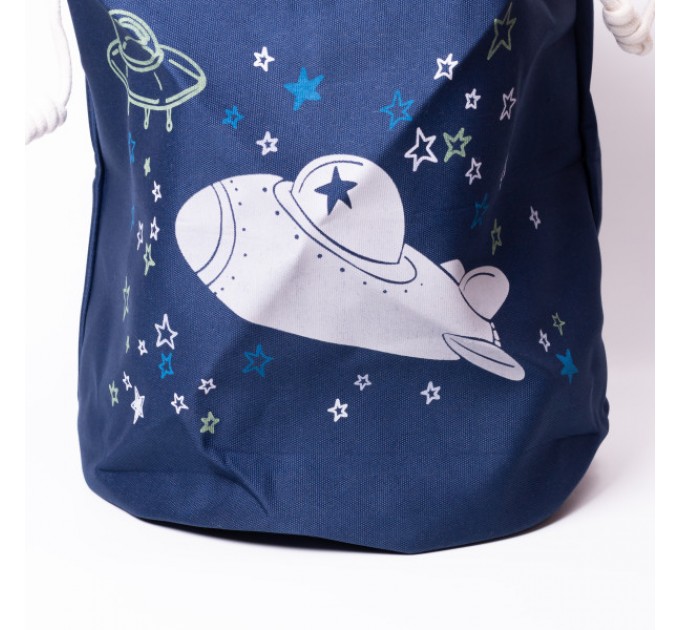 Кошик для дитячих іграшок текстильний 47 см, синій