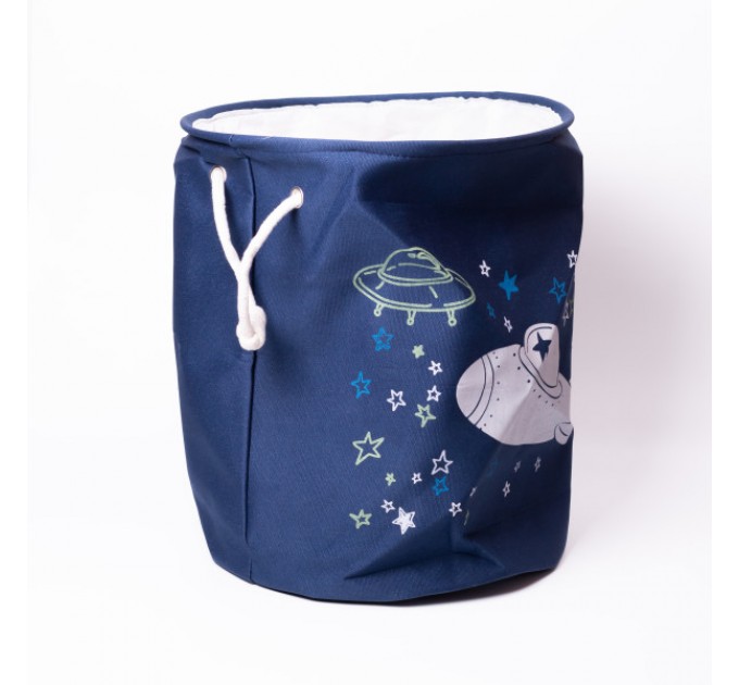 Кошик для дитячих іграшок текстильний 47 см, синій