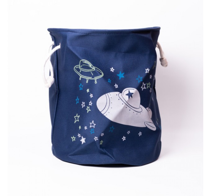 Кошик для дитячих іграшок текстильний 47 см, синій Кошик для дитячих іграшок текстильний 47 см, синій