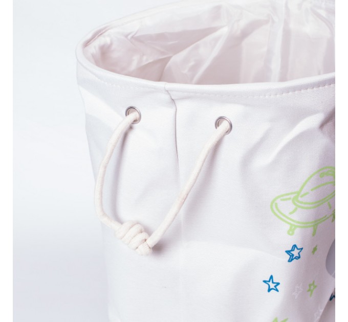 Кошик для дитячих іграшок текстильний 47 см, бежевий