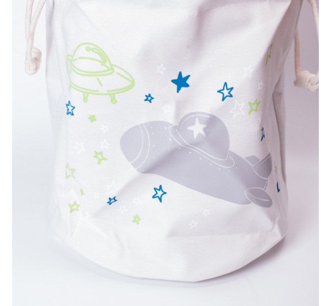 Кошик для дитячих іграшок текстильний 47 см, бежевий