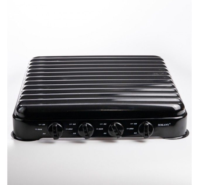 Настольная газовая плита SOKANY SK-6004 четырехконфорочная для баллонного газа