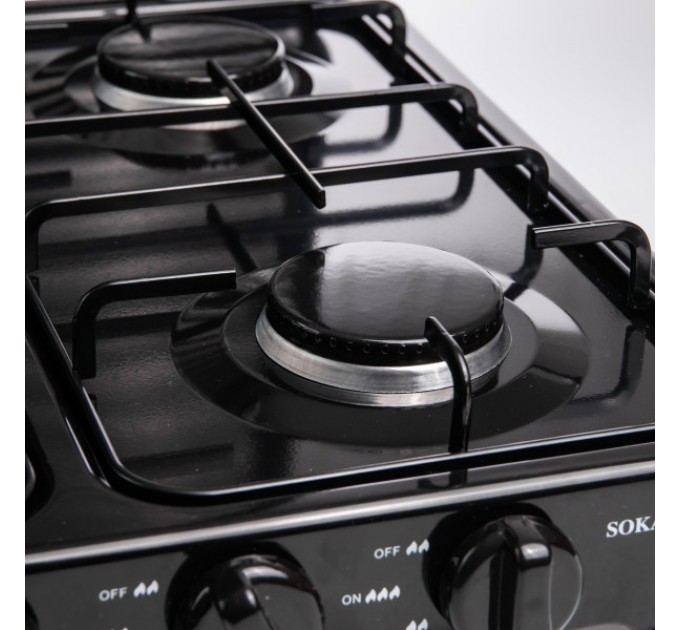 Настольная газовая плита SOKANY SK-6004 четырехконфорочная для баллонного газа