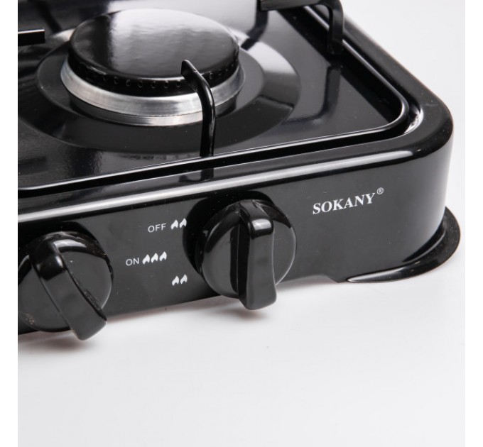 Настольная газовая плита SOKANY SK-6004 четырехконфорочная для баллонного газа