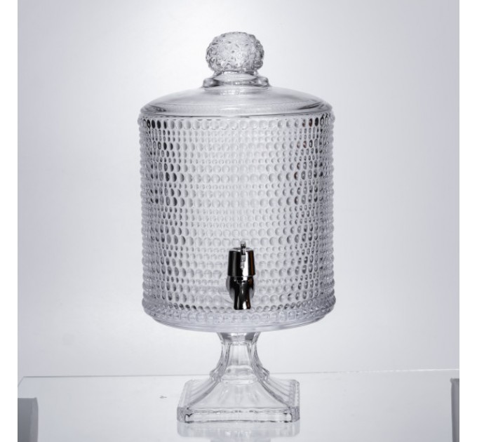 Лимонадниця на ніжці із товстого скла на 4.5 л з краном