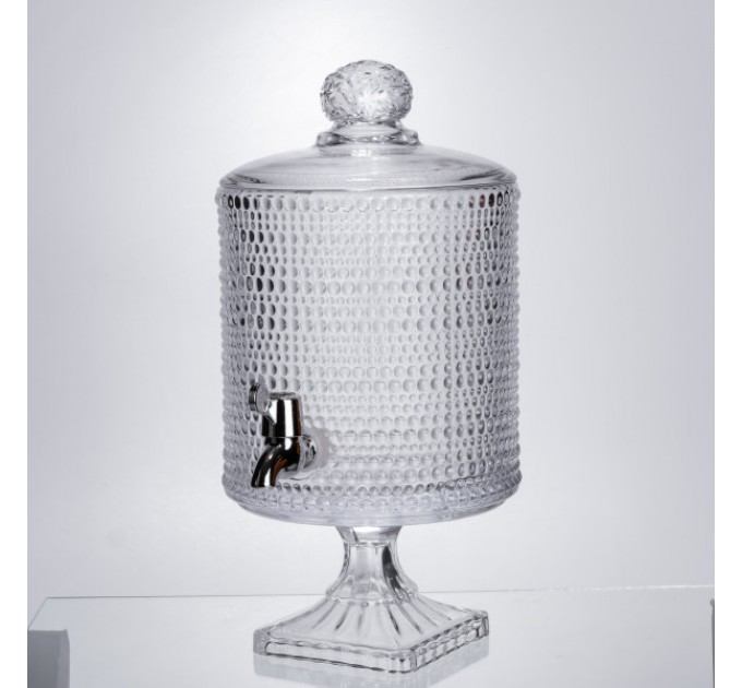 Лимонадниця на ніжці із товстого скла на 4.5 л з краном