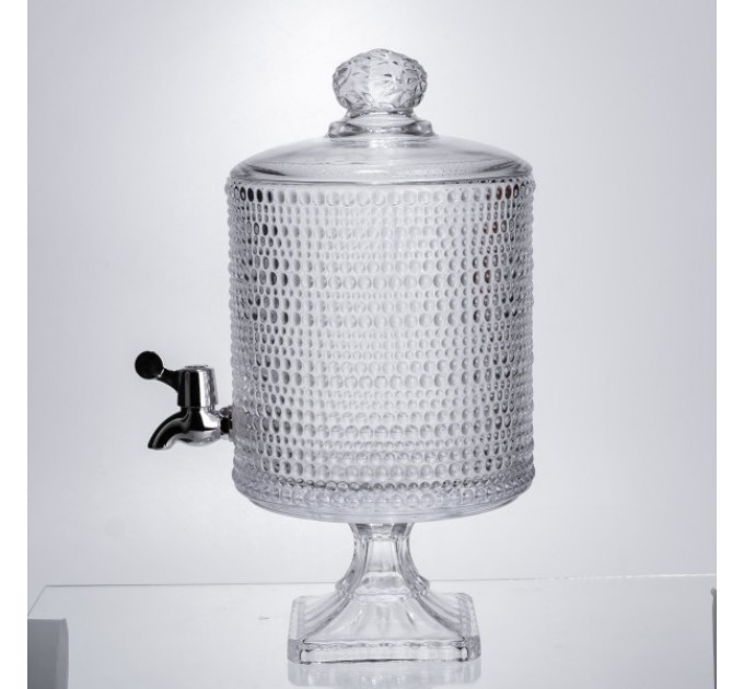 Лимонадниця на ніжці із товстого скла на 4.5 л з краном