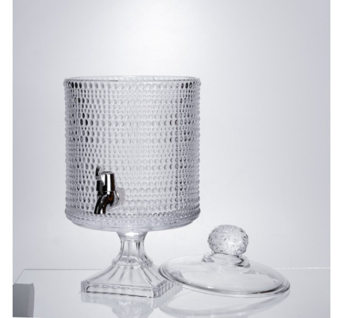 Лимонадниця на ніжці із товстого скла на 4.5 л з краном