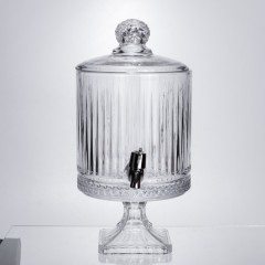 Лимонадниця з краном на ніжці 4.5 л із товстого скла