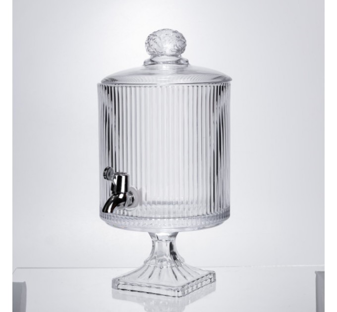 Лимонадниця з краном скляна 4.5 л на ніжці