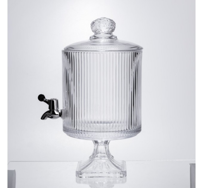 Лимонадниця з краном скляна 4.5 л на ніжці