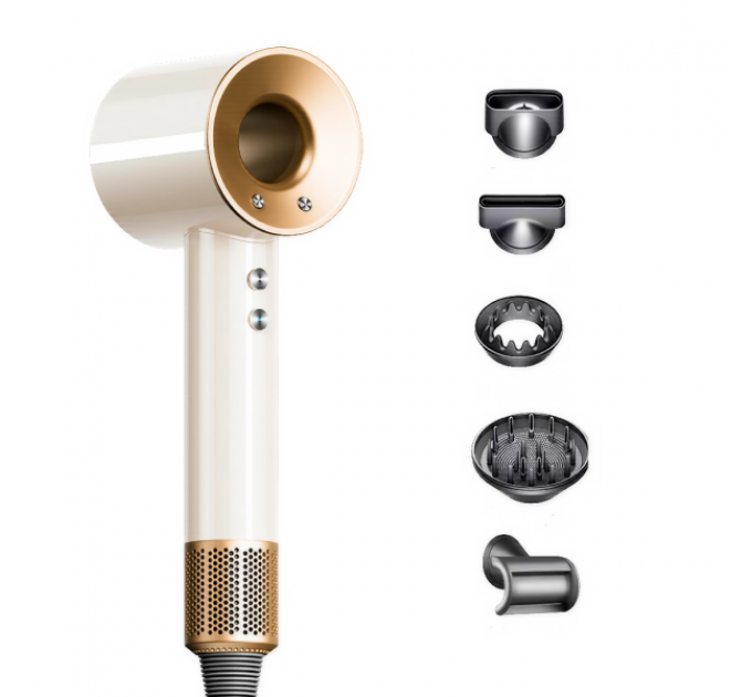 Фэн стайлер для волос 5 в 1 Supersonic Premium 1600 Вт 5 насадок, белый Фэн стайлер для волос 5 в 1 Supersonic Premium 1600 Вт 5 насадок, белый