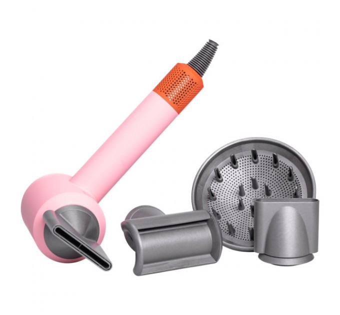 Фэн стайлер для волос 5 в 1 Supersonic Premium 1600 Вт 5 насадок, розовый
