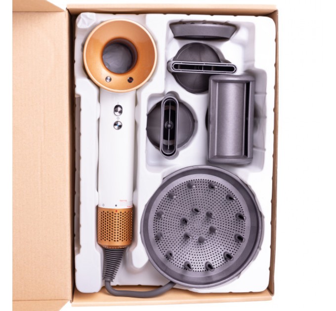 Фэн стайлер для волос 5 в 1 Supersonic Premium 1600 Вт 5 насадок, белый