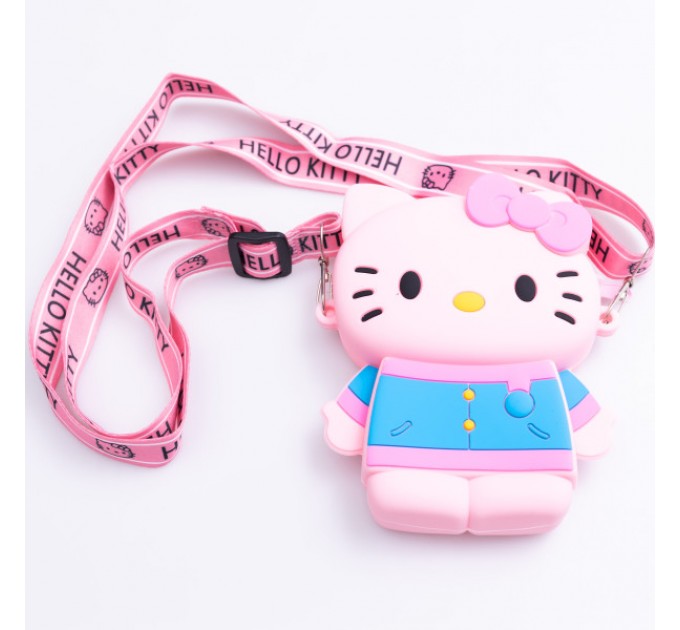 Дитяча сумочка Hello Kitty силіконова на блискавці 13*10*3 см, рожевий Дитяча сумочка Hello Kitty силіконова на блискавці 13*10*3 см, рожевий