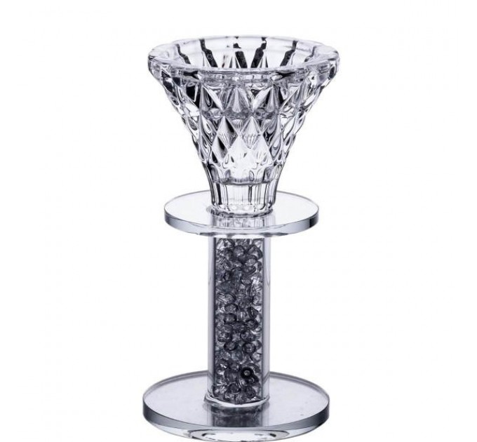 Підсвічник декоративний Diamante скляний 12 см