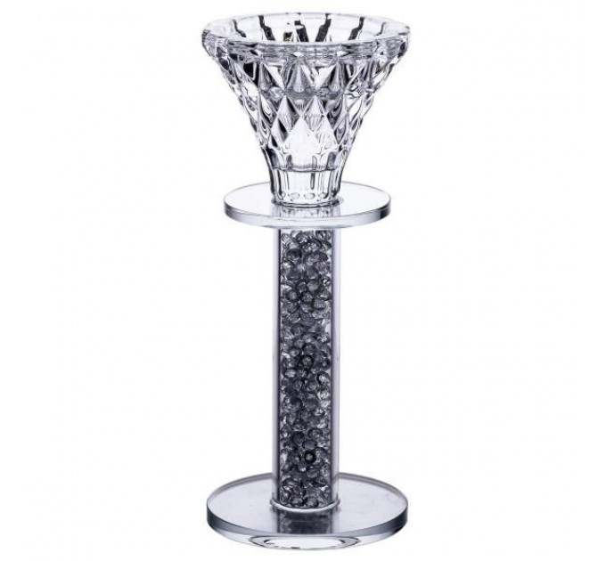 Підсвічник декоративний Diamante скляний 15 см