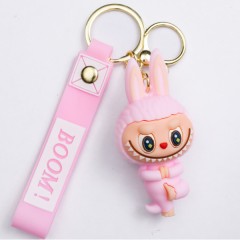 Брелок для ключей Лабубу Pink Yoga 4*8 см