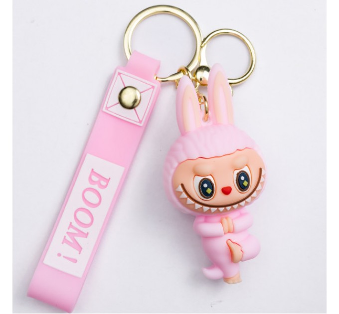 Брелок для ключей Лабубу Pink Yoga 4*8 см Брелок для ключей Лабубу Pink Yoga 4*8 см