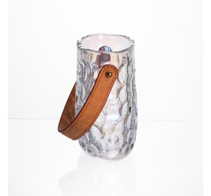 Ваза для квітів та декору Сумочка 800 мл, райдужний