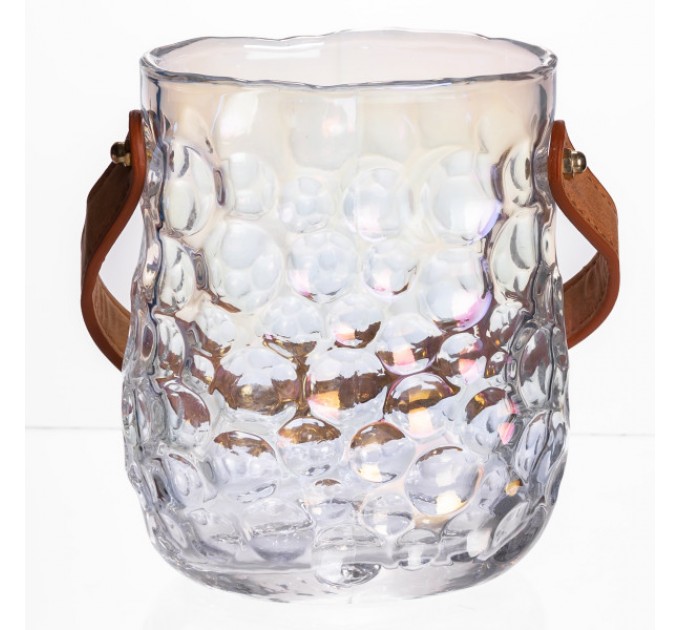 Ваза для квітів та декору Сумочка 800 мл, райдужний