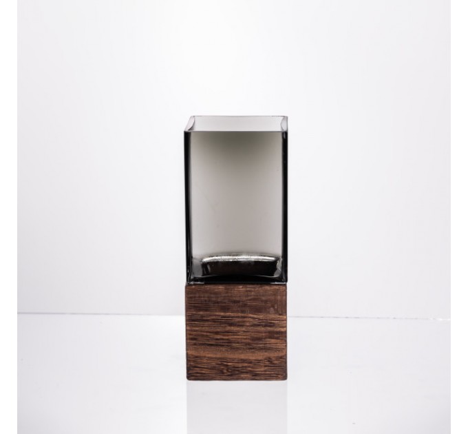 Ваза для квітів та декору Smart Wood 650 мл