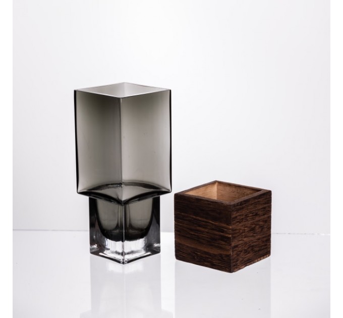 Ваза для квітів та декору Smart Wood 650 мл