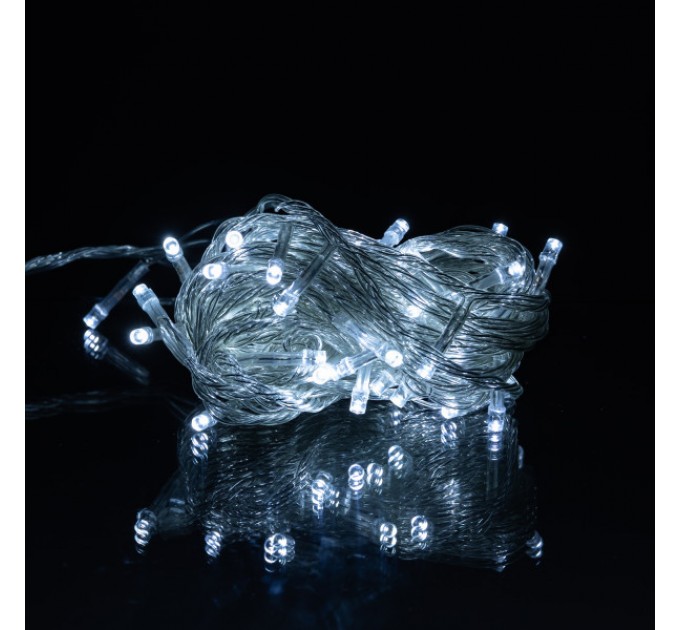 Гирлянда Нить 50 LED 6 м прозрачная, белый