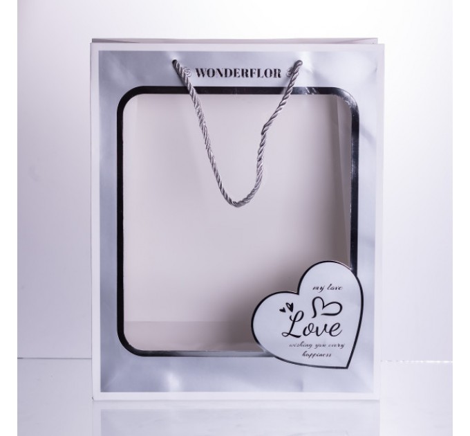 Подарунковий пакет Love 26*10*32 см 12 штук в упаковці