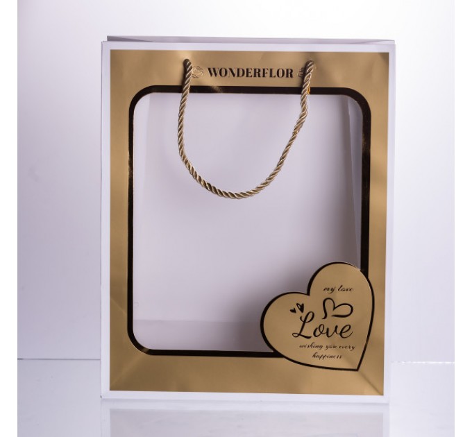 Подарунковий пакет Love 26*10*32 см 12 штук в упаковці