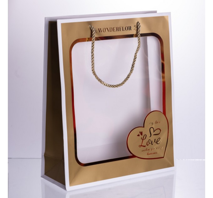 Подарунковий пакет Love 26*10*32 см 12 штук в упаковці