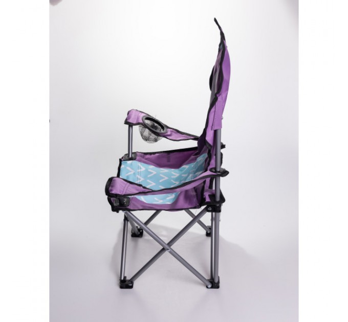 Дитяче крісло туристичне складане 34*58*65 см, фіолетовий з блакитним