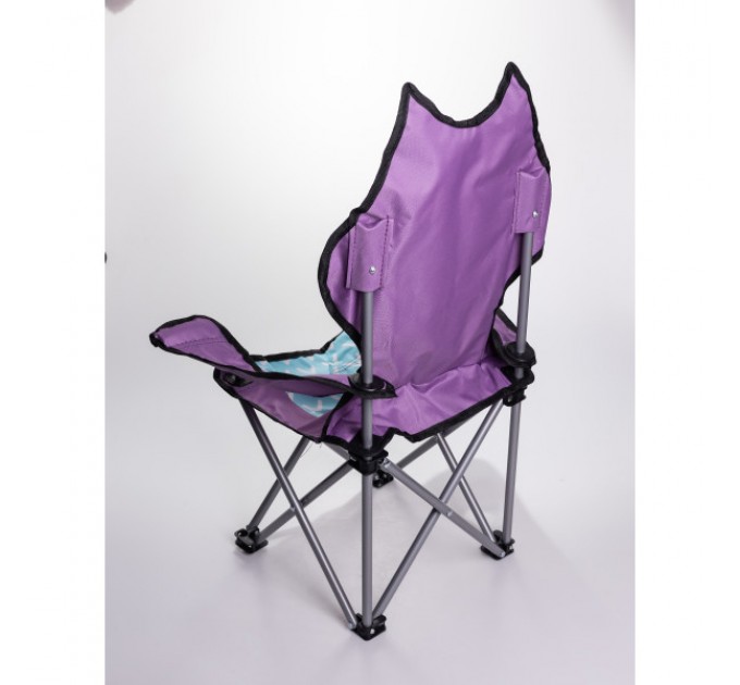 Дитяче крісло туристичне складане 34*58*65 см, фіолетовий з блакитним