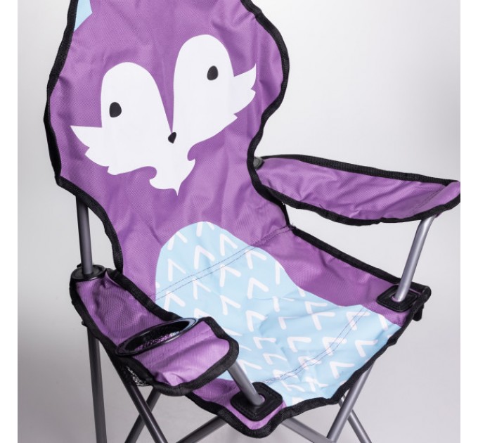 Дитяче крісло туристичне складане 34*58*65 см, фіолетовий з блакитним