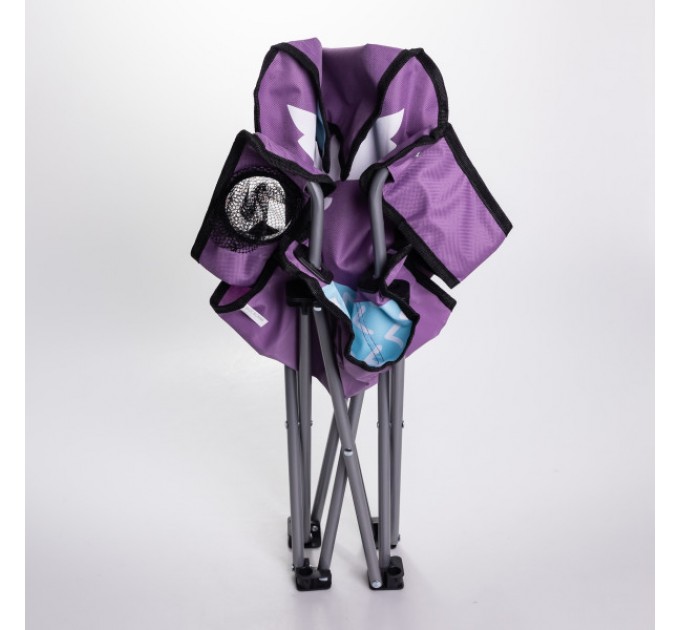 Дитяче крісло туристичне складане 34*58*65 см, фіолетовий з блакитним