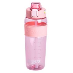 Пляшка для води Sports 800 мл з трубочкою, рожевий Пляшка для води Sports 800 мл з трубочкою, рожевий