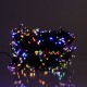 Гирлянда Нить уличная 500 LED 50 м на солнечной батарее черная, мультиколор