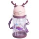 Дитяча пляшка для води 550 мл з ремінцем, рожевий