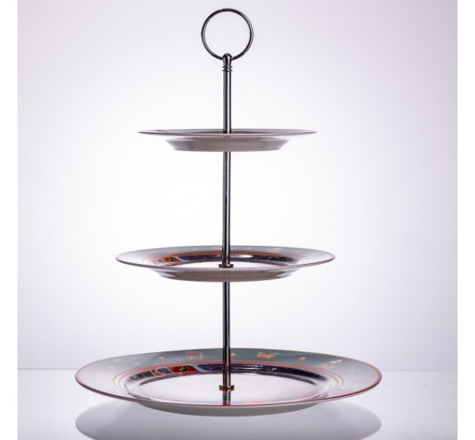 Етажерка для фруктів та десертів Santa порцелянова 34 см