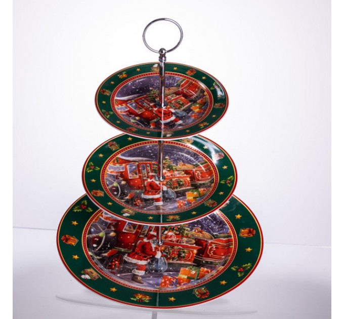 Етажерка для фруктів та десертів Santa порцелянова 34 см