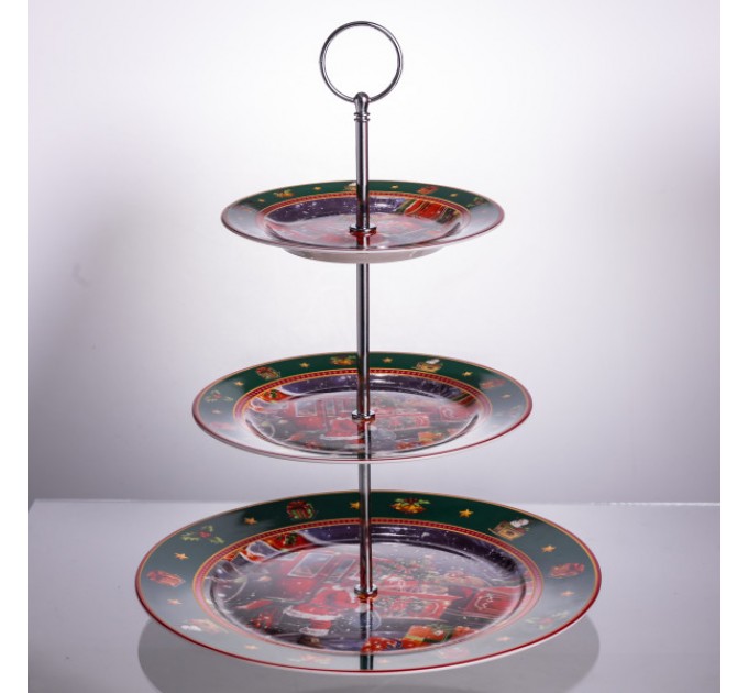 Етажерка для фруктів та десертів Santa порцелянова 34 см