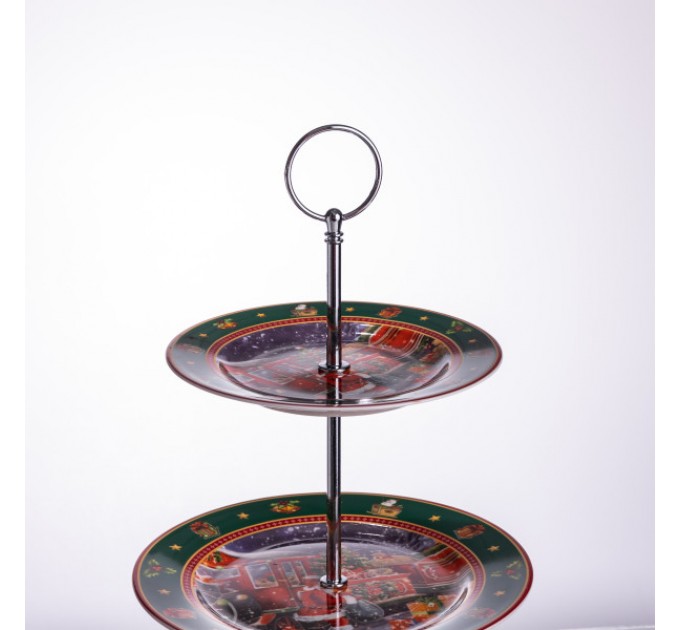 Етажерка для фруктів та десертів Santa порцелянова 34 см