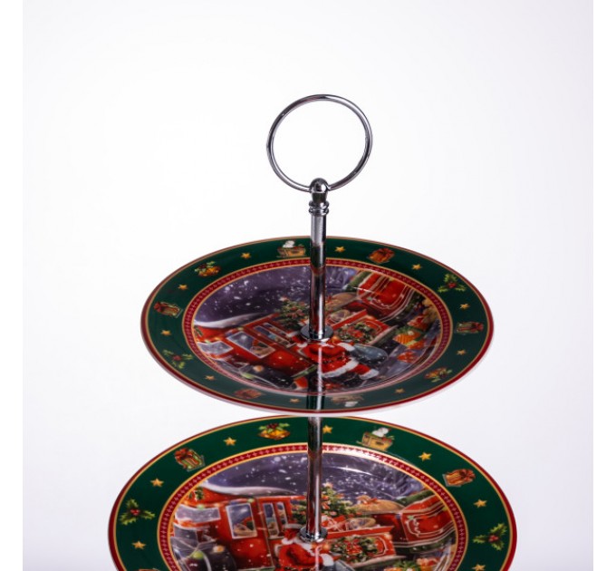 Етажерка для фруктів та десертів Santa порцелянова 34 см