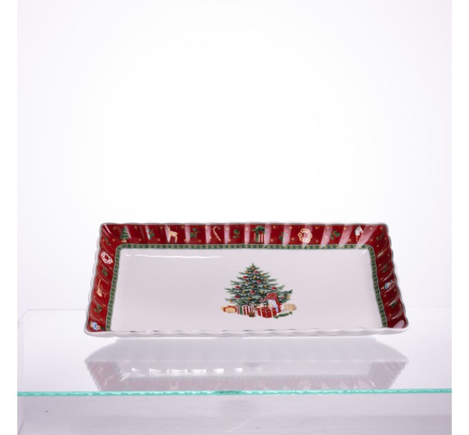 Блюдо сервірувальне Christmas порцелянове 30,5*17,5*2,5 см