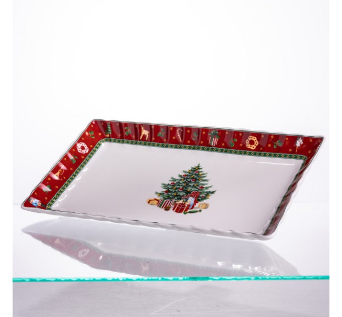 Блюдо сервірувальне Christmas порцелянове 30,5*17,5*2,5 см