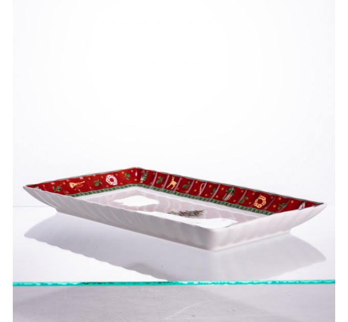 Блюдо сервірувальне Christmas порцелянове 30,5*17,5*2,5 см